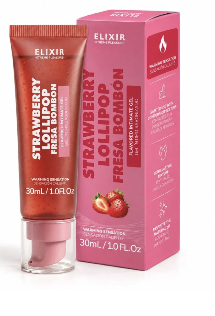 Lubricante sabor fresa bombón